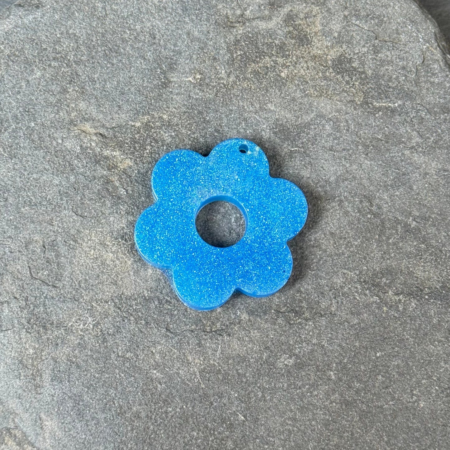 Médaille - Grande Fleur - Bleu