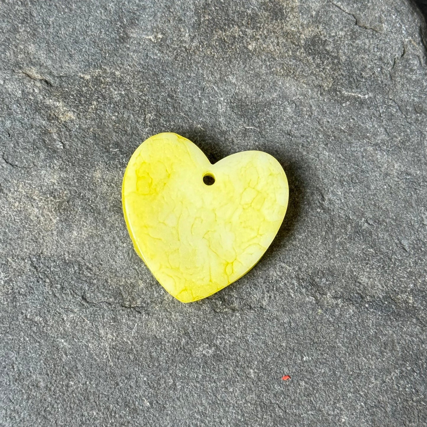 Médaille - Grand Coeur - blanc & jaune